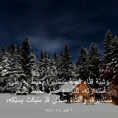 Picture 03 - ٢ أخبار 4:3 AVD - وَشِبْهُ قِثَّاءٍ - Bible Verse Picture