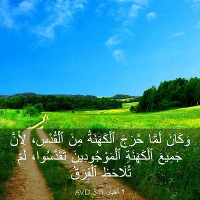 Picture 03 - ٢ أخبار 5:11 AVD - وَكَانَ لَمَّا خَرَجَ - Bible Verse Picture