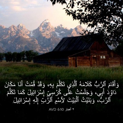 Picture 03 - ٢ أخبار 6:10 AVD - وَأَقَامَ ٱلرَّبُّ - Bible Verse Picture