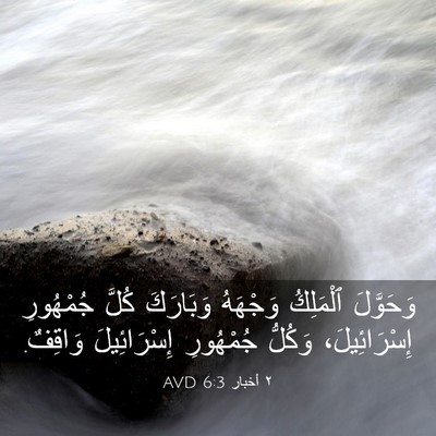Picture 03 - ٢ أخبار 6:3 AVD - وَحَوَّلَ ٱلْمَلِكُ - Bible Verse Picture