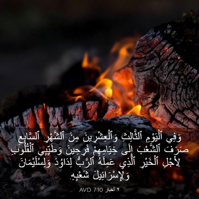 Picture 03 - ٢ أخبار 7:10 AVD - وَفِي ٱلْيَوْمِ - Bible Verse Picture