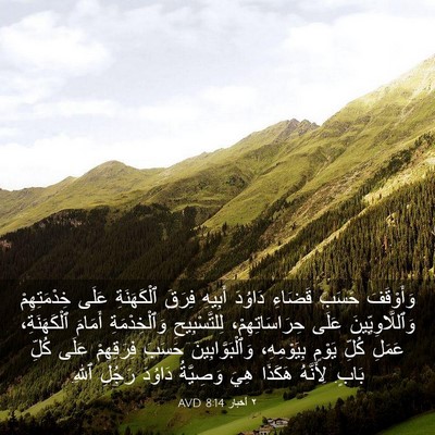 Picture 03 - ٢ أخبار 8:14 AVD - وَأَوْقَفَ حَسَبَ قَضَاءِ - Bible Verse Picture