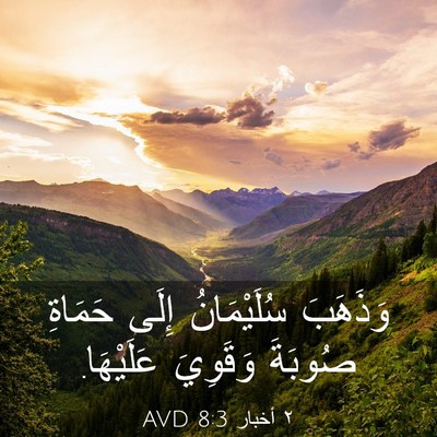 Picture 03 - ٢ أخبار 8:3 AVD - وَذَهَبَ سُلَيْمَانُ - Bible Verse Picture