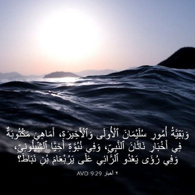 Picture 03 - ٢ أخبار 9:29 AVD - وَبَقِيَّةُ أُمُورِ - Bible Verse Picture