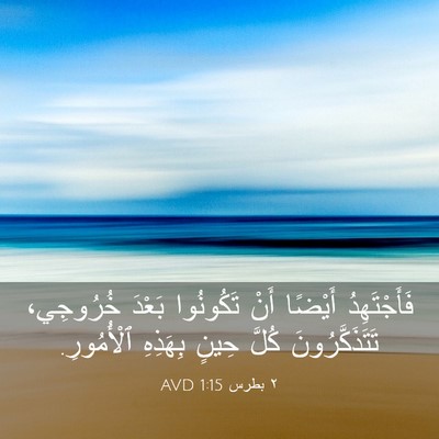 Picture 03 - ٢ بطرس 1:15 AVD - فَأَجْتَهِدُ أَيْضًا أَنْ - Bible Verse Picture