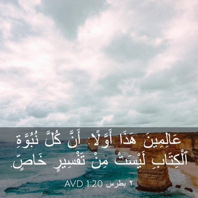 Picture 03 - ٢ بطرس 1:20 AVD - عَالِمِينَ هَذَا أَوَّلًا: - Bible Verse Picture