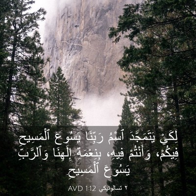 Picture 03 - ٢ تسالونيكي 1:12 AVD - لِكَيْ يَتَمَجَّدَ ٱسْمُ - Bible Verse Picture