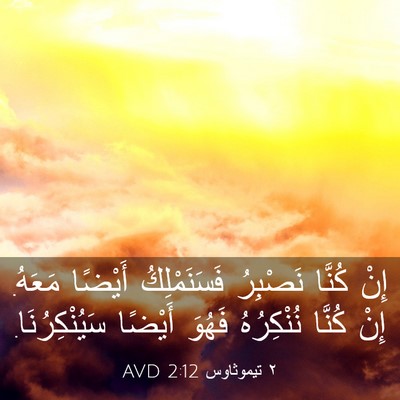 Picture 03 - ٢ تيموثاوس 2:12 AVD - إِنْ كُنَّا نَصْبِرُ - Bible Verse Picture