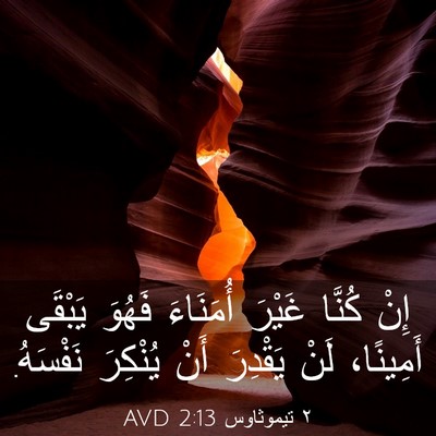 Picture 03 - ٢ تيموثاوس 2:13 AVD - إِنْ كُنَّا غَيْرَ - Bible Verse Picture