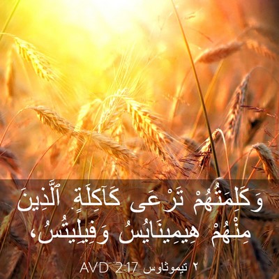 Picture 03 - ٢ تيموثاوس 2:17 AVD - وَكَلِمَتُهُمْ تَرْعَى - Bible Verse Picture