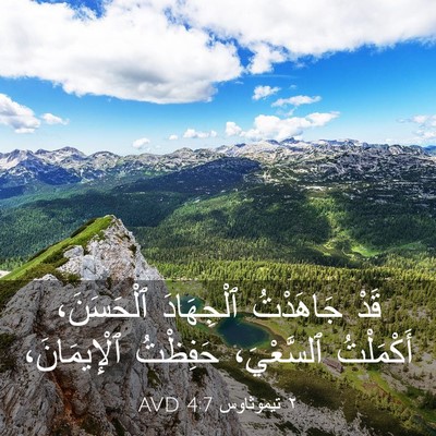 Picture 03 - ٢ تيموثاوس 4:7 AVD - قَدْ جَاهَدْتُ ٱلْجِهَادَ - Bible Verse Picture