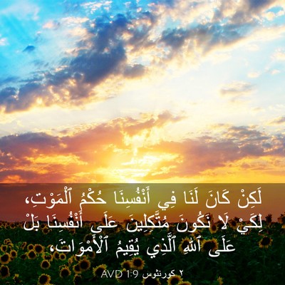 Picture 03 - ٢ كورنثوس 1:9 AVD - لَكِنْ كَانَ لَنَا فِي - Bible Verse Picture