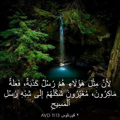 Picture 03 - ٢ كورنثوس 11:13 AVD - لِأَنَّ مِثْلَ هَؤُلَاءِ - Bible Verse Picture