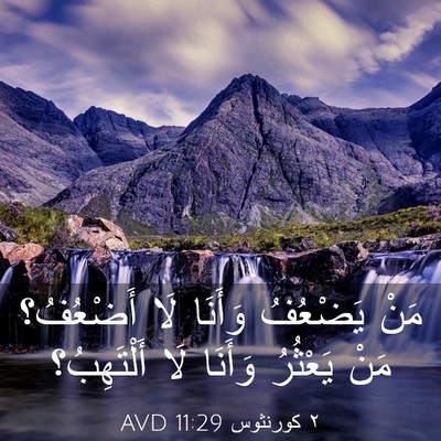 Picture 03 - ٢ كورنثوس 11:29 AVD - مَنْ يَضْعُفُ وَأَنَا لَا - Bible Verse Picture