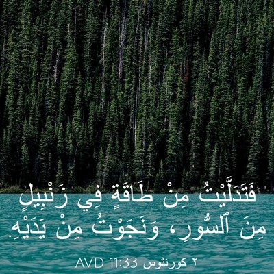 Picture 03 - ٢ كورنثوس 11:33 AVD - فَتَدَلَّيْتُ مِنْ - Bible Verse Picture