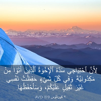 Picture 03 - ٢ كورنثوس 11:9 AVD - لِأَنَّ ٱحْتِيَاجِي - Bible Verse Picture