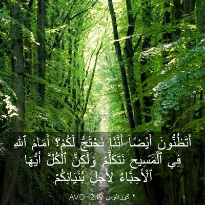 Picture 03 - ٢ كورنثوس 12:19 AVD - أَتَظُنُّونَ أَيْضًا - Bible Verse Picture