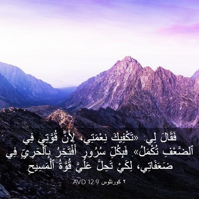 Picture 03 - ٢ كورنثوس 12:9 AVD - فَقَالَ لِي: «تَكْفِيكَ - Bible Verse Picture