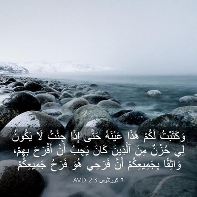 Picture 03 - ٢ كورنثوس 2:3 AVD - وَكَتَبْتُ لَكُمْ هَذَا - Bible Verse Picture