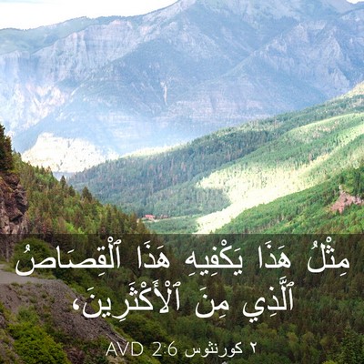 Picture 03 - ٢ كورنثوس 2:6 AVD - مِثْلُ هَذَا يَكْفِيهِ - Bible Verse Picture