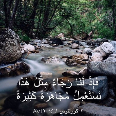 Picture 03 - ٢ كورنثوس 3:12 AVD - فَإِذْ لَنَا رَجَاءٌ - Bible Verse Picture