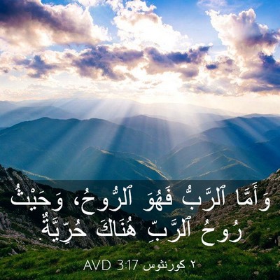 Picture 03 - ٢ كورنثوس 3:17 AVD - وَأَمَّا ٱلرَّبُّ فَهُوَ - Bible Verse Picture