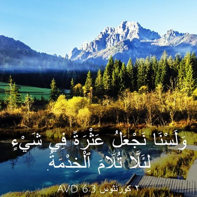 Picture 03 - ٢ كورنثوس 6:3 AVD - وَلَسْنَا نَجْعَلُ - Bible Verse Picture