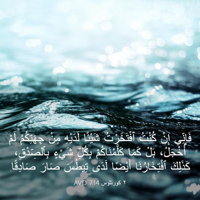 Picture 03 - ٢ كورنثوس 7:14 AVD - فَإِنِّي إِنْ كُنْتُ - Bible Verse Picture