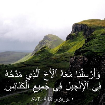 Picture 03 - ٢ كورنثوس 8:18 AVD - وَأَرْسَلْنَا مَعَهُ - Bible Verse Picture