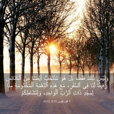 Picture 03 - ٢ كورنثوس 8:19 AVD - وَلَيْسَ ذَلِكَ فَقَطْ، - Bible Verse Picture