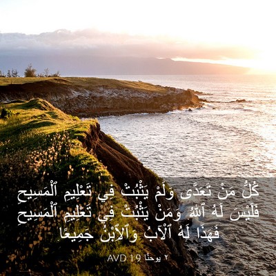 Picture 03 - ٢ يوحنَّا 1:9 AVD - كُلُّ مَنْ تَعَدَّى وَلَمْ - Bible Verse Picture