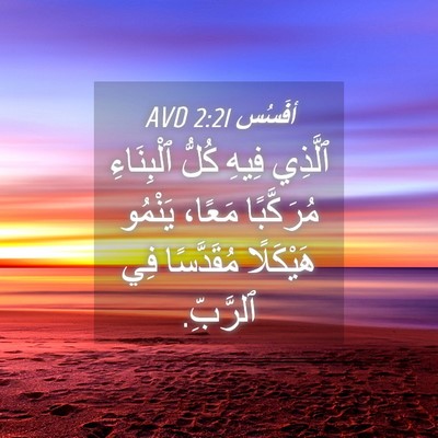 Picture 04 - أفَسُس 2:21 AVD - ٱلَّذِي فِيهِ كُلُّ - Bible Verse Picture