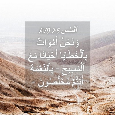 Picture 04 - أفَسُس 2:5 AVD - وَنَحْنُ أَمْوَاتٌ - Bible Verse Picture