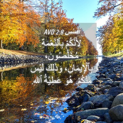 Picture 04 - أفَسُس 2:8 AVD - لِأَنَّكُمْ بِٱلنِّعْمَةِ - Bible Verse Picture