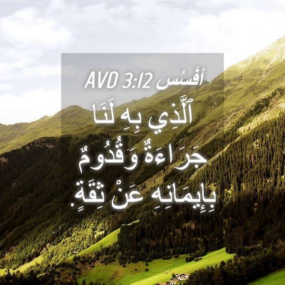 Picture 04 - أفَسُس 3:12 AVD - ٱلَّذِي بِهِ لَنَا - Bible Verse Picture