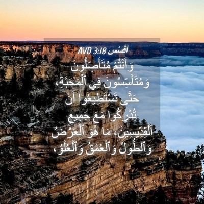Picture 04 - أفَسُس 3:18 AVD - وَأَنْتُمْ مُتَأَصِّلُونَ - Bible Verse Picture