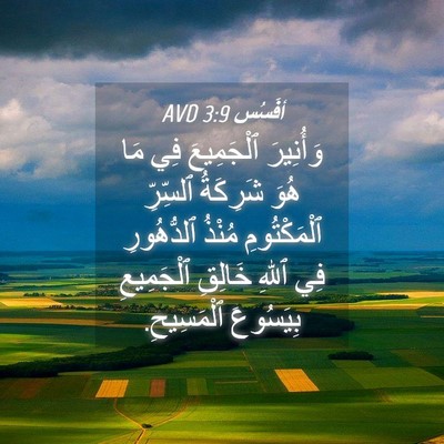 Picture 04 - أفَسُس 3:9 AVD - وَأُنِيرَ ٱلْجَمِيعَ فِي - Bible Verse Picture