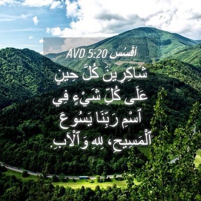 Picture 04 - أفَسُس 5:20 AVD - شَاكِرِينَ كُلَّ حِينٍ - Bible Verse Picture
