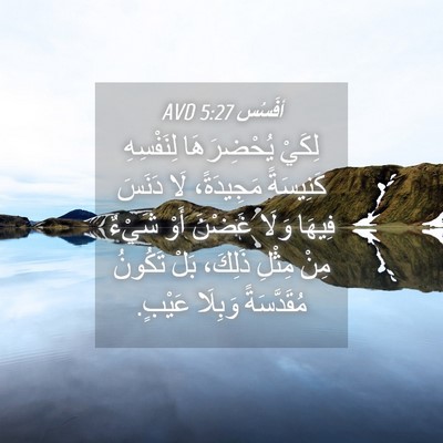 Picture 04 - أفَسُس 5:27 AVD - لِكَيْ يُحْضِرَهَا - Bible Verse Picture