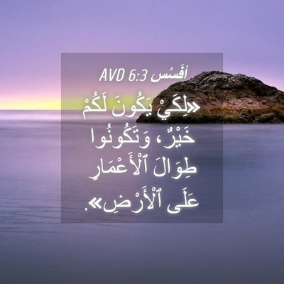 Picture 04 - أفَسُس 6:3 AVD - «لِكَيْ يَكُونَ لَكُمْ - Bible Verse Picture