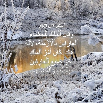 Picture 04 - أَسْتِير 1:13 AVD - وَقَالَ ٱلْمَلِكُ - Bible Verse Picture