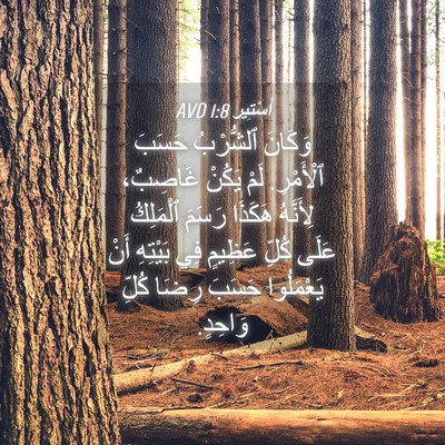 Picture 04 - أَسْتِير 1:8 AVD - وَكَانَ ٱلشُّرْبُ حَسَبَ - Bible Verse Picture