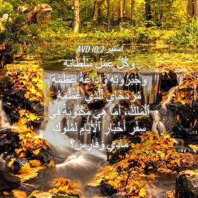 Picture 04 - أَسْتِير 10:2 AVD - وَكُلُّ عَمَلِ - Bible Verse Picture