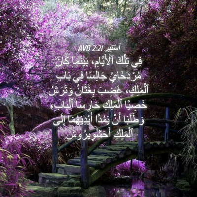 Picture 04 - أَسْتِير 2:21 AVD - فِي تِلْكَ ٱلْأَيَّامِ، - Bible Verse Picture