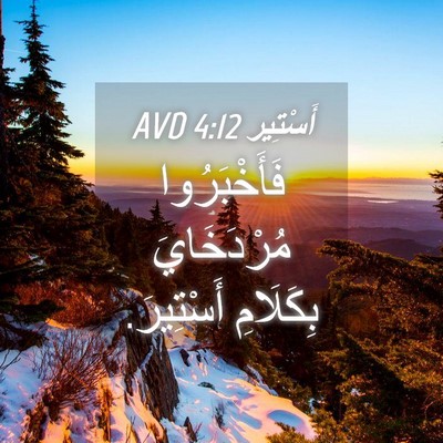 Picture 04 - أَسْتِير 4:12 AVD - فَأَخْبَرُوا مُرْدَخَايَ - Bible Verse Picture