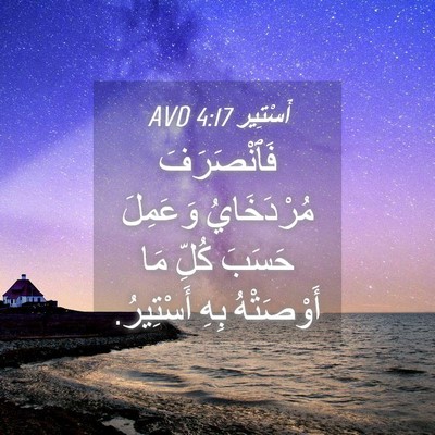 Picture 04 - أَسْتِير 4:17 AVD - فَٱنْصَرَفَ مُرْدَخَايُ - Bible Verse Picture