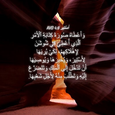 Picture 04 - أَسْتِير 4:8 AVD - وَأَعْطَاهُ صُورَةَ - Bible Verse Picture