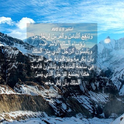 Picture 04 - أَسْتِير 6:9 AVD - وَيُدْفَعُ ٱللِّبَاسُ - Bible Verse Picture