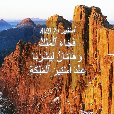 Picture 04 - أَسْتِير 7:1 AVD - فَجَاءَ ٱلْمَلِكُ - Bible Verse Picture