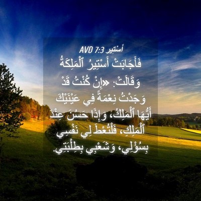 Picture 04 - أَسْتِير 7:3 AVD - فَأَجَابَتْ أَسْتِيرُ - Bible Verse Picture